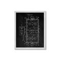 Picture of Hockey Rink Blueprint _GroupedProduct_Rectangle_Portrait_Mini_ _GroupedProduct_Rectangle_Portrait_Framed_Matted_
