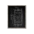 Picture of Hockey Rink Blueprint _GroupedProduct_Rectangle_Portrait_Mini_ _GroupedProduct_Rectangle_Portrait_Framed_Matted_