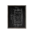 Picture of Hockey Rink Blueprint _GroupedProduct_Rectangle_Portrait_Mini_ _GroupedProduct_Rectangle_Portrait_Framed_Matted_
