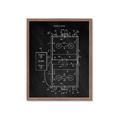 Picture of Hockey Rink Blueprint _GroupedProduct_Rectangle_Portrait_Mini_ _GroupedProduct_Rectangle_Portrait_Framed_Matted_