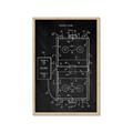 Picture of Hockey Rink Blueprint _GroupedProduct_Rectangle_Portrait_Mini_ _GroupedProduct_Rectangle_Portrait_Framed_Matted_