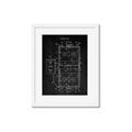 Picture of Hockey Rink Blueprint _GroupedProduct_Rectangle_Portrait_Mini_ _GroupedProduct_Rectangle_Portrait_Framed_Matted_
