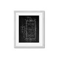 Picture of Hockey Rink Blueprint _GroupedProduct_Rectangle_Portrait_Mini_ _GroupedProduct_Rectangle_Portrait_Framed_Matted_