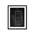 Picture of Hockey Rink Blueprint _GroupedProduct_Rectangle_Portrait_Mini_ _GroupedProduct_Rectangle_Portrait_Framed_Matted_