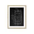 Picture of Hockey Rink Blueprint _GroupedProduct_Rectangle_Portrait_Mini_ _GroupedProduct_Rectangle_Portrait_Framed_Matted_