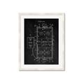 Picture of Hockey Rink Blueprint _GroupedProduct_Rectangle_Portrait_Mini_ _GroupedProduct_Rectangle_Portrait_Framed_Matted_