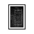 Picture of Hockey Rink Blueprint _GroupedProduct_Rectangle_Portrait_Mini_ _GroupedProduct_Rectangle_Portrait_Framed_Matted_
