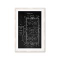 Picture of Hockey Rink Blueprint _GroupedProduct_Rectangle_Portrait_Mini_ _GroupedProduct_Rectangle_Portrait_Framed_Matted_
