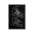 Picture of Hockey Skate Blueprint _GroupedProduct_Rectangle_Portrait_Mini_ _GroupedProduct_Rectangle_Portrait_Framed_Matted_