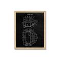 Picture of Hockey Mask Blueprint _GroupedProduct_Rectangle_Portrait_Mini_ _GroupedProduct_Rectangle_Portrait_Framed_Matted_