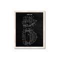 Picture of Hockey Mask Blueprint _GroupedProduct_Rectangle_Portrait_Mini_ _GroupedProduct_Rectangle_Portrait_Framed_Matted_