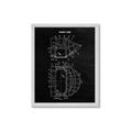 Picture of Hockey Mask Blueprint _GroupedProduct_Rectangle_Portrait_Mini_ _GroupedProduct_Rectangle_Portrait_Framed_Matted_