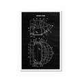 Picture of Hockey Mask Blueprint _GroupedProduct_Rectangle_Portrait_Mini_ _GroupedProduct_Rectangle_Portrait_Framed_Matted_