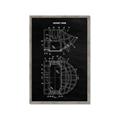 Picture of Hockey Mask Blueprint _GroupedProduct_Rectangle_Portrait_Mini_ _GroupedProduct_Rectangle_Portrait_Framed_Matted_
