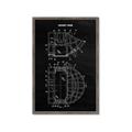 Picture of Hockey Mask Blueprint _GroupedProduct_Rectangle_Portrait_Mini_ _GroupedProduct_Rectangle_Portrait_Framed_Matted_