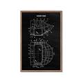 Picture of Hockey Mask Blueprint _GroupedProduct_Rectangle_Portrait_Mini_ _GroupedProduct_Rectangle_Portrait_Framed_Matted_