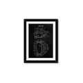 Picture of Hockey Mask Blueprint _GroupedProduct_Rectangle_Portrait_Mini_ _GroupedProduct_Rectangle_Portrait_Framed_Matted_