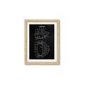 Picture of Hockey Mask Blueprint _GroupedProduct_Rectangle_Portrait_Mini_ _GroupedProduct_Rectangle_Portrait_Framed_Matted_