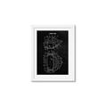 Picture of Hockey Mask Blueprint _GroupedProduct_Rectangle_Portrait_Mini_ _GroupedProduct_Rectangle_Portrait_Framed_Matted_