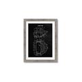 Picture of Hockey Mask Blueprint _GroupedProduct_Rectangle_Portrait_Mini_ _GroupedProduct_Rectangle_Portrait_Framed_Matted_