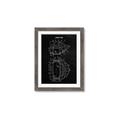 Picture of Hockey Mask Blueprint _GroupedProduct_Rectangle_Portrait_Mini_ _GroupedProduct_Rectangle_Portrait_Framed_Matted_
