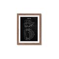Picture of Hockey Mask Blueprint _GroupedProduct_Rectangle_Portrait_Mini_ _GroupedProduct_Rectangle_Portrait_Framed_Matted_