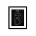 Picture of Hockey Mask Blueprint _GroupedProduct_Rectangle_Portrait_Mini_ _GroupedProduct_Rectangle_Portrait_Framed_Matted_