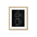 Picture of Hockey Mask Blueprint _GroupedProduct_Rectangle_Portrait_Mini_ _GroupedProduct_Rectangle_Portrait_Framed_Matted_