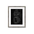 Picture of Hockey Mask Blueprint _GroupedProduct_Rectangle_Portrait_Mini_ _GroupedProduct_Rectangle_Portrait_Framed_Matted_