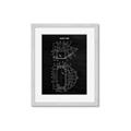 Picture of Hockey Mask Blueprint _GroupedProduct_Rectangle_Portrait_Mini_ _GroupedProduct_Rectangle_Portrait_Framed_Matted_