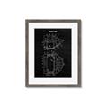 Picture of Hockey Mask Blueprint _GroupedProduct_Rectangle_Portrait_Mini_ _GroupedProduct_Rectangle_Portrait_Framed_Matted_
