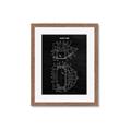 Picture of Hockey Mask Blueprint _GroupedProduct_Rectangle_Portrait_Mini_ _GroupedProduct_Rectangle_Portrait_Framed_Matted_