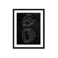 Picture of Hockey Mask Blueprint _GroupedProduct_Rectangle_Portrait_Mini_ _GroupedProduct_Rectangle_Portrait_Framed_Matted_