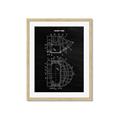 Picture of Hockey Mask Blueprint _GroupedProduct_Rectangle_Portrait_Mini_ _GroupedProduct_Rectangle_Portrait_Framed_Matted_