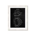 Picture of Hockey Mask Blueprint _GroupedProduct_Rectangle_Portrait_Mini_ _GroupedProduct_Rectangle_Portrait_Framed_Matted_