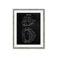 Picture of Hockey Mask Blueprint _GroupedProduct_Rectangle_Portrait_Mini_ _GroupedProduct_Rectangle_Portrait_Framed_Matted_