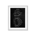 Picture of Hockey Mask Blueprint _GroupedProduct_Rectangle_Portrait_Mini_ _GroupedProduct_Rectangle_Portrait_Framed_Matted_