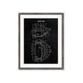 Picture of Hockey Mask Blueprint _GroupedProduct_Rectangle_Portrait_Mini_ _GroupedProduct_Rectangle_Portrait_Framed_Matted_