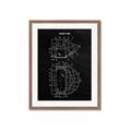 Picture of Hockey Mask Blueprint _GroupedProduct_Rectangle_Portrait_Mini_ _GroupedProduct_Rectangle_Portrait_Framed_Matted_