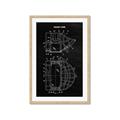 Picture of Hockey Mask Blueprint _GroupedProduct_Rectangle_Portrait_Mini_ _GroupedProduct_Rectangle_Portrait_Framed_Matted_