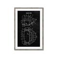 Picture of Hockey Mask Blueprint _GroupedProduct_Rectangle_Portrait_Mini_ _GroupedProduct_Rectangle_Portrait_Framed_Matted_