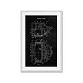 Picture of Hockey Mask Blueprint _GroupedProduct_Rectangle_Portrait_Mini_ _GroupedProduct_Rectangle_Portrait_Framed_Matted_