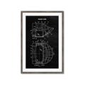 Picture of Hockey Mask Blueprint _GroupedProduct_Rectangle_Portrait_Mini_ _GroupedProduct_Rectangle_Portrait_Framed_Matted_