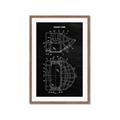 Picture of Hockey Mask Blueprint _GroupedProduct_Rectangle_Portrait_Mini_ _GroupedProduct_Rectangle_Portrait_Framed_Matted_