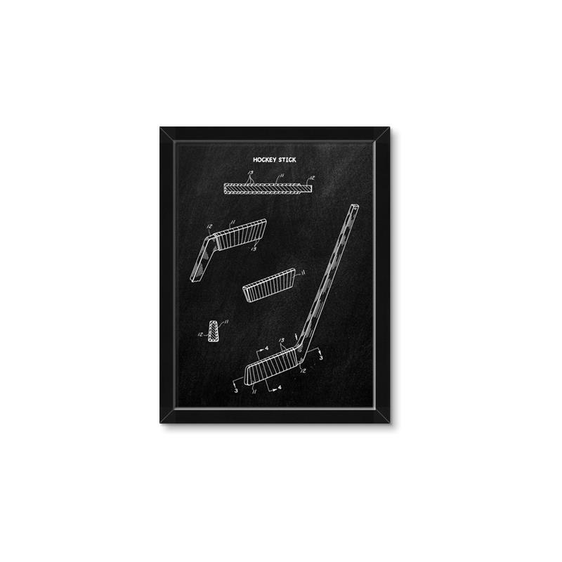 Picture of Hockey Stick I Blueprint _GroupedProduct_Rectangle_Portrait_Mini_ _GroupedProduct_Rectangle_Portrait_Framed_Matted_