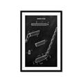 Picture of Hockey Stick I Blueprint _GroupedProduct_Rectangle_Portrait_Mini_ _GroupedProduct_Rectangle_Portrait_Framed_Matted_