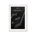 Picture of Hockey Stick I Blueprint _GroupedProduct_Rectangle_Portrait_Mini_ _GroupedProduct_Rectangle_Portrait_Framed_Matted_