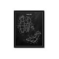 Picture of Hockey Pads Blueprint _GroupedProduct_Rectangle_Portrait_Mini_ _GroupedProduct_Rectangle_Portrait_Framed_Matted_
