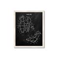 Picture of Hockey Pads Blueprint _GroupedProduct_Rectangle_Portrait_Mini_ _GroupedProduct_Rectangle_Portrait_Framed_Matted_