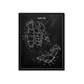 Picture of Hockey Pads Blueprint _GroupedProduct_Rectangle_Portrait_Mini_ _GroupedProduct_Rectangle_Portrait_Framed_Matted_